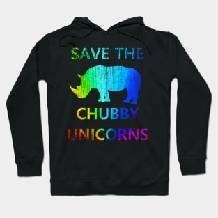 Save the Chubby Unicorns Rainbow Hoodie